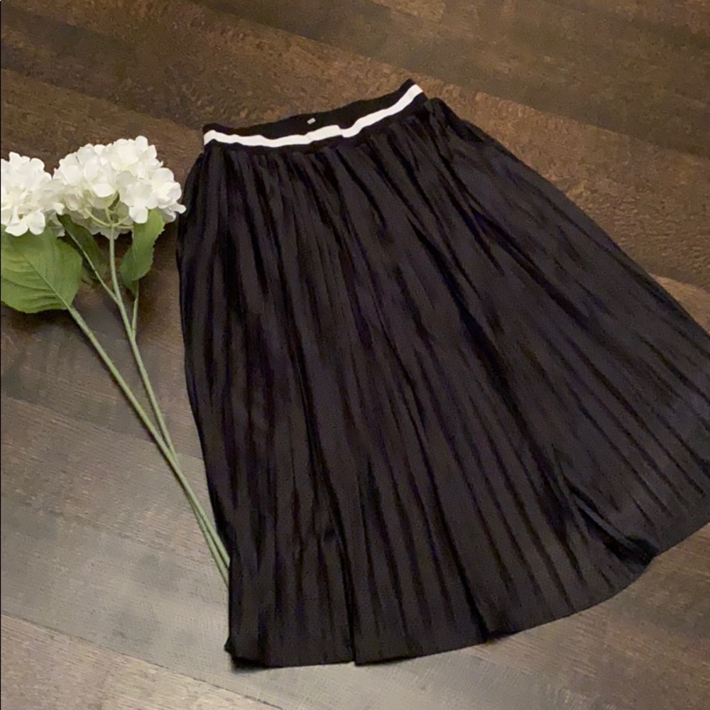 ASOS Design perforated pleated midi skirt